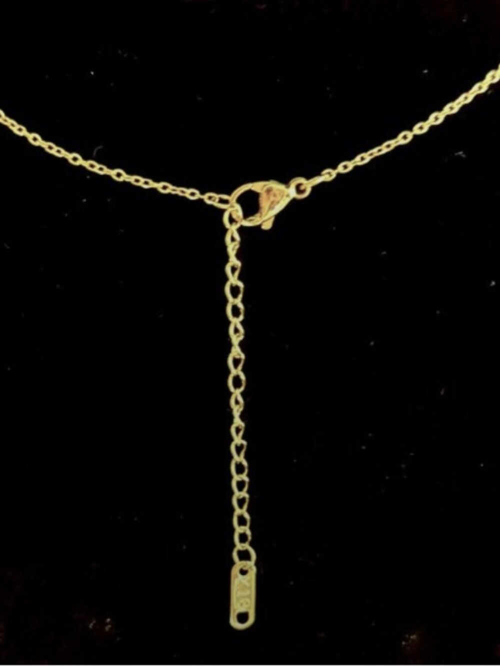 Ramla Yellow Evil Eye Necklace with Red/Pink stone - 14K Gold-Plated New - Picture 3 of 3